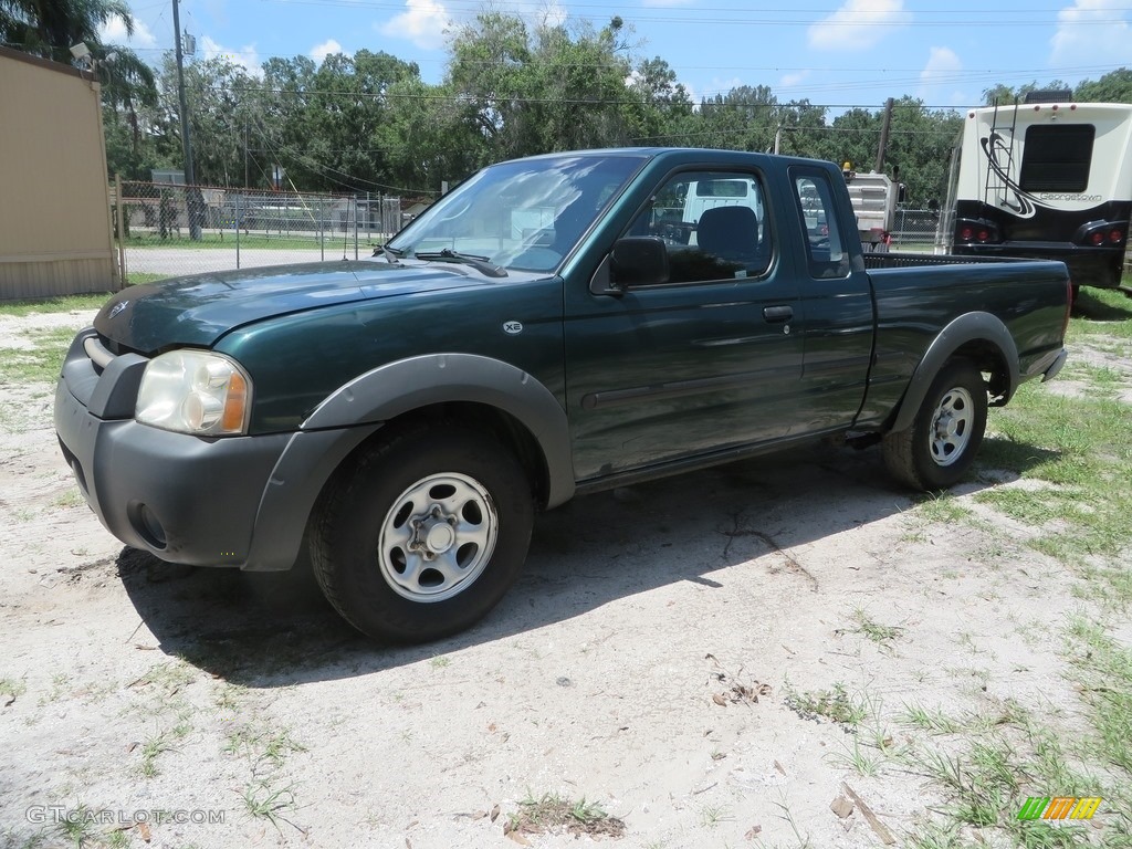 2002 Frontier XE King Cab - Alpine Green Metallic / Gray photo #3