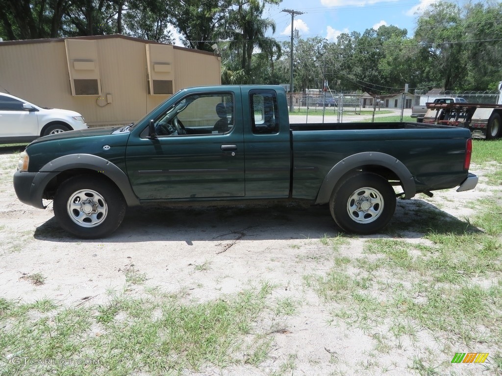 2002 Frontier XE King Cab - Alpine Green Metallic / Gray photo #4