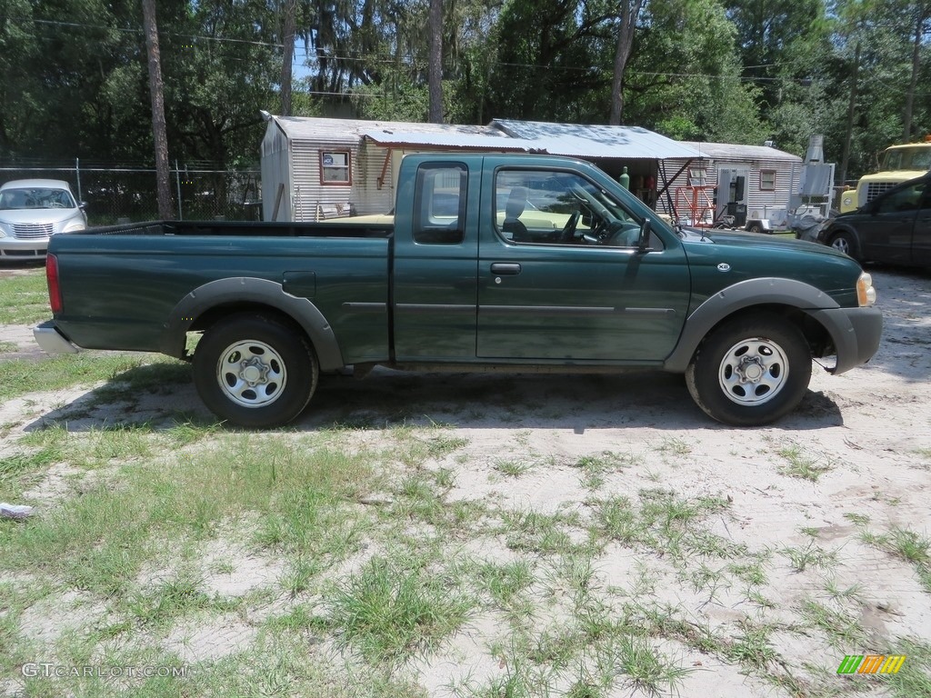 2002 Frontier XE King Cab - Alpine Green Metallic / Gray photo #5