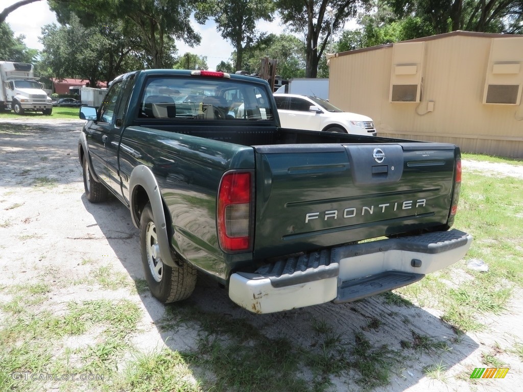 2002 Frontier XE King Cab - Alpine Green Metallic / Gray photo #6