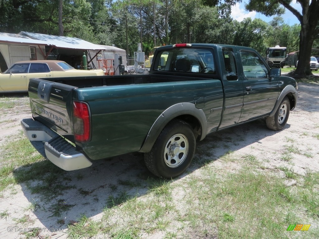 2002 Frontier XE King Cab - Alpine Green Metallic / Gray photo #7