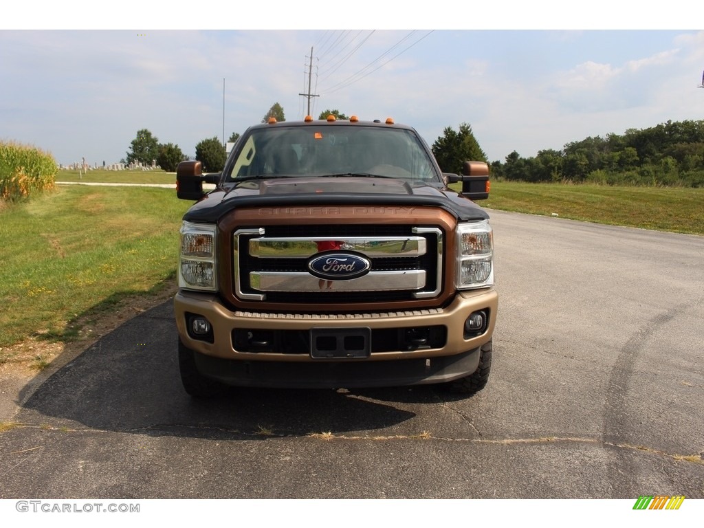 2011 F350 Super Duty Lariat Crew Cab 4x4 Dually - Golden Bronze Metallic / Adobe photo #8