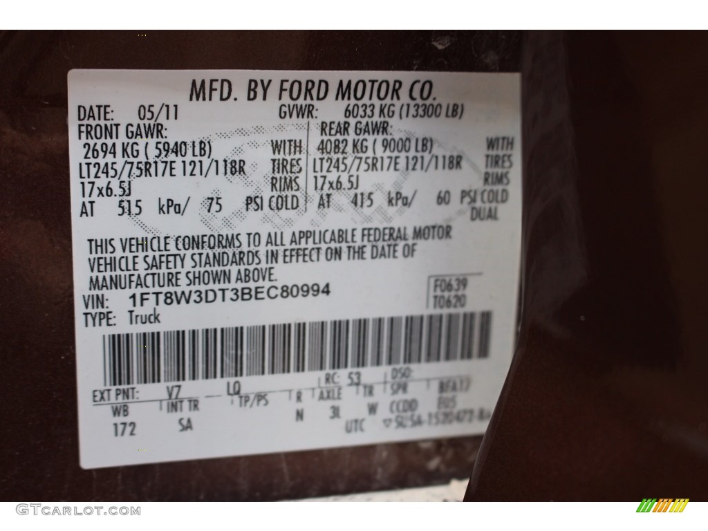 2011 F350 Super Duty Lariat Crew Cab 4x4 Dually - Golden Bronze Metallic / Adobe photo #13