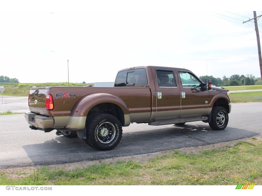 2011 F350 Super Duty Lariat Crew Cab 4x4 Dually - Golden Bronze Metallic / Adobe photo #23