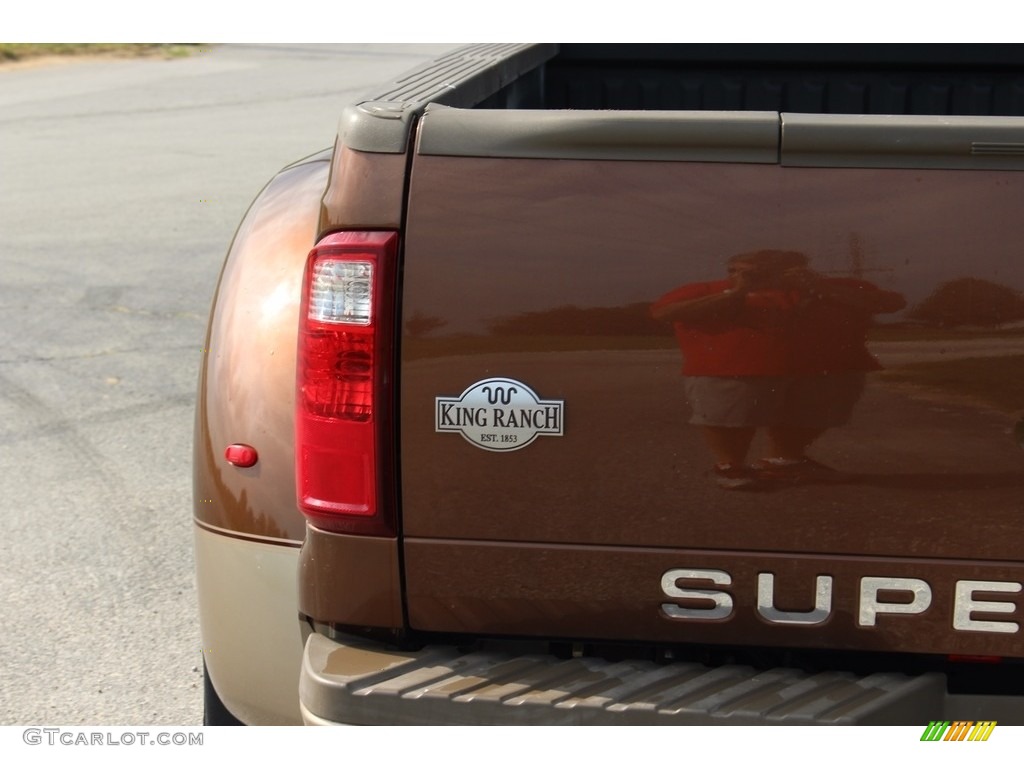 2011 F350 Super Duty Lariat Crew Cab 4x4 Dually - Golden Bronze Metallic / Adobe photo #27