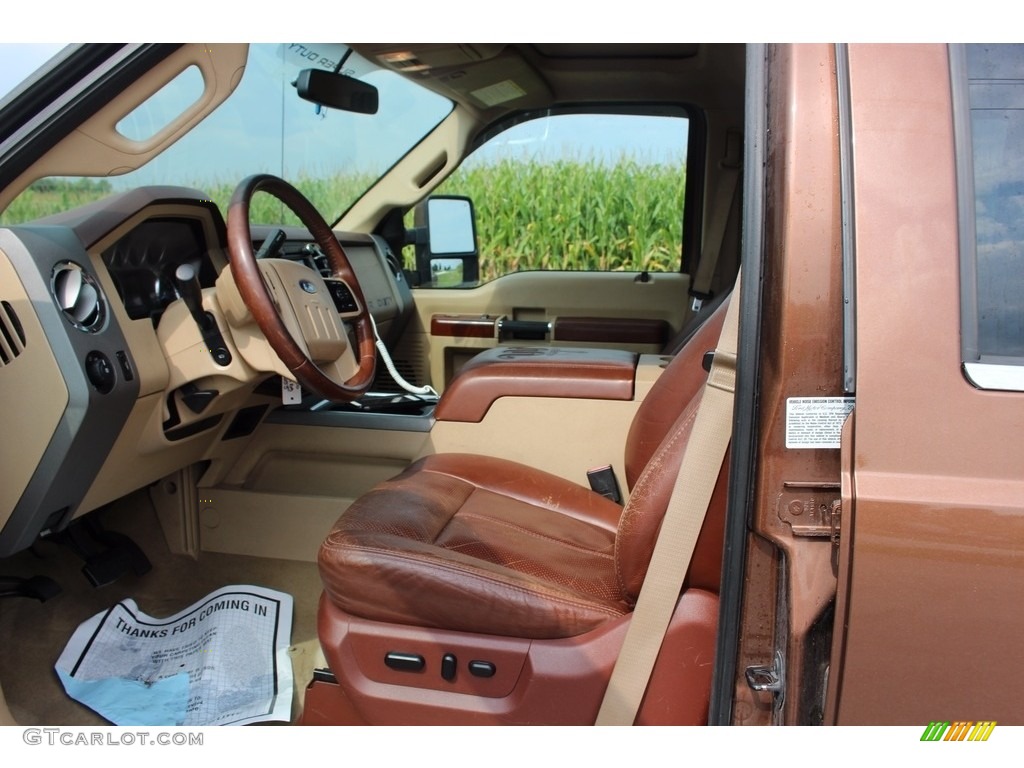 2011 F350 Super Duty Lariat Crew Cab 4x4 Dually - Golden Bronze Metallic / Adobe photo #34