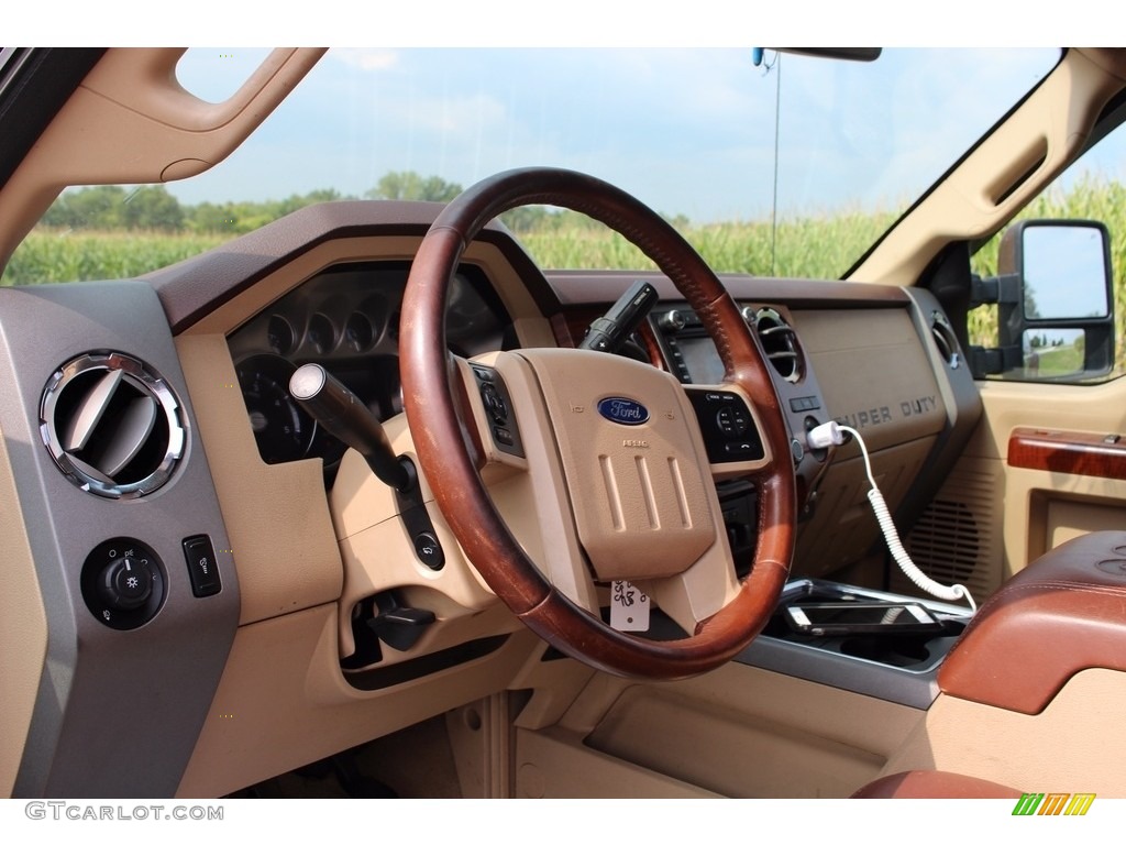 2011 F350 Super Duty Lariat Crew Cab 4x4 Dually - Golden Bronze Metallic / Adobe photo #41