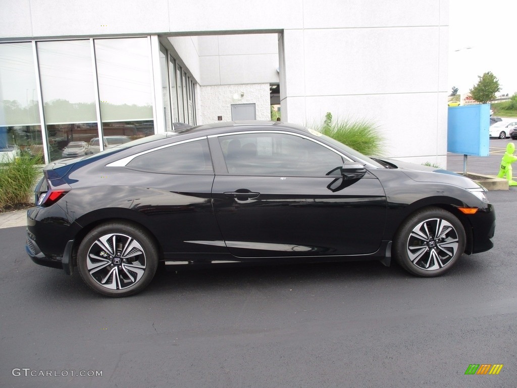 Crystal Black Pearl 2017 Honda Civic EX-T Coupe Exterior Photo #122141861