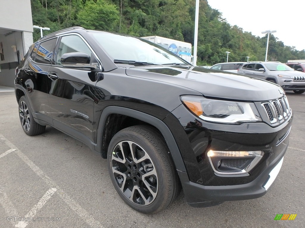 Diamond Black Crystal Pearl 2018 Jeep Compass Limited 4x4 Exterior Photo #122143235
