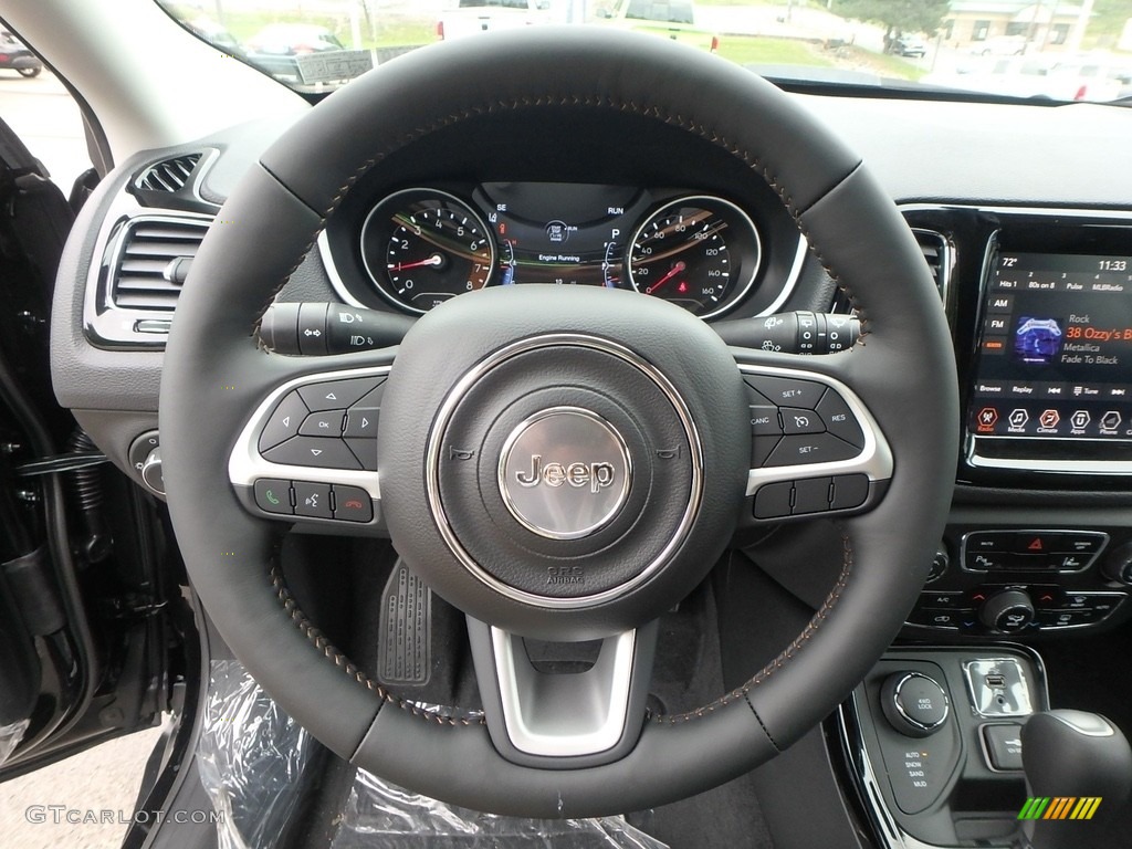 2018 Jeep Compass Limited 4x4 Black Steering Wheel Photo #122143751