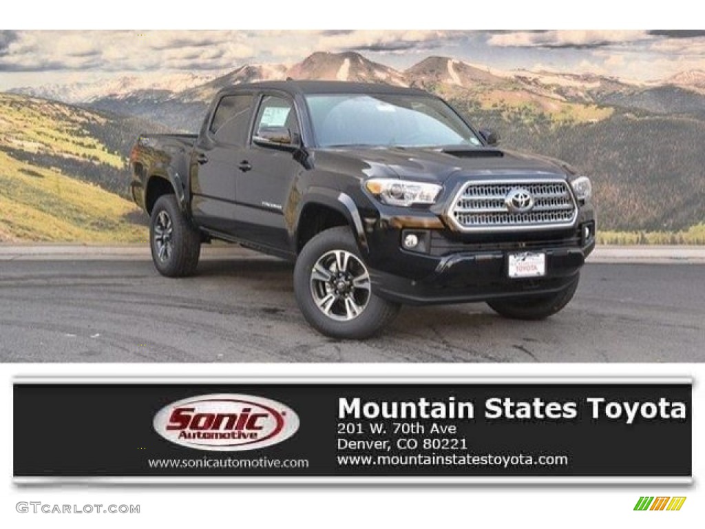 2017 Tacoma TRD Sport Double Cab 4x4 - Black / TRD Graphite photo #1