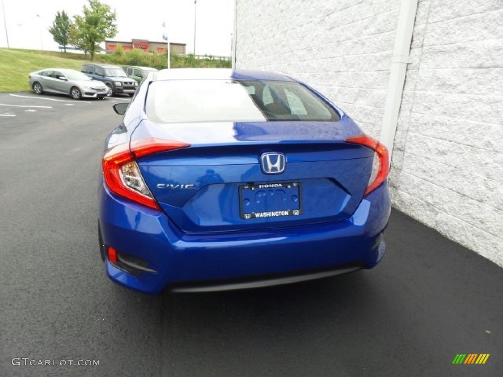 2017 Civic LX Sedan - Aegean Blue Metallic / Black photo #7