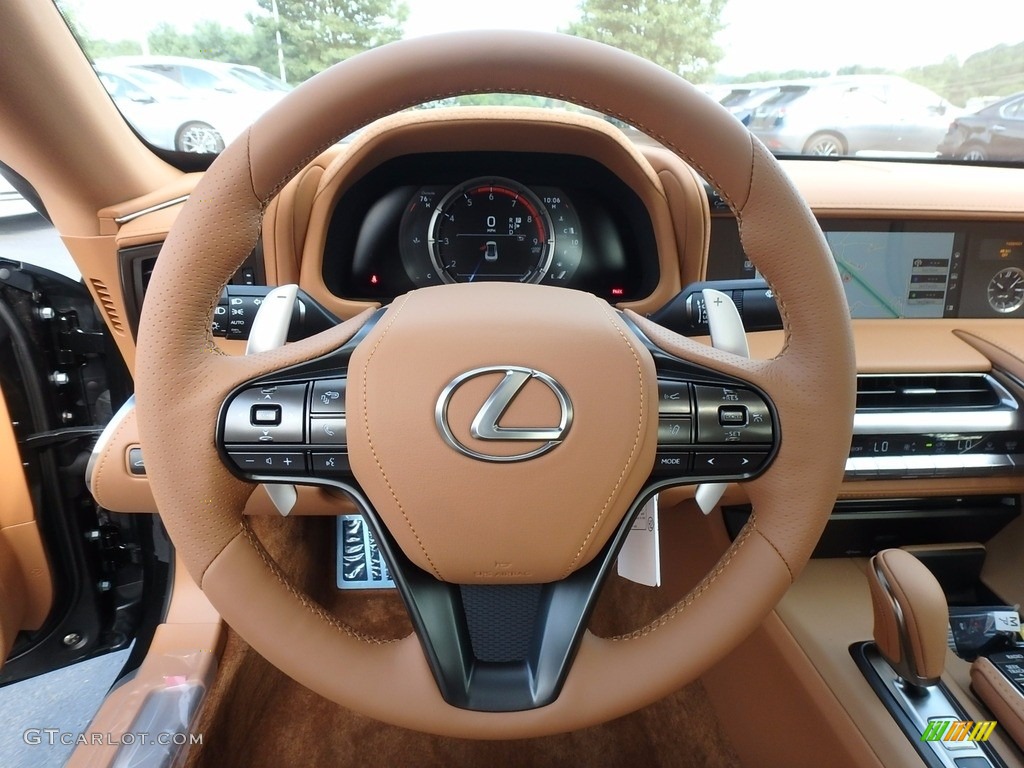 2018 Lexus LC 500 Toasted Caramel Steering Wheel Photo #122146433