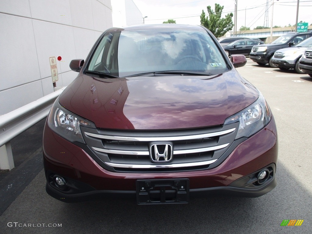 2014 CR-V EX AWD - Basque Red Pearl II / Gray photo #9