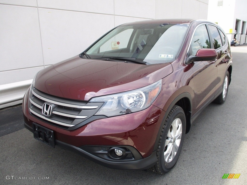 2014 CR-V EX AWD - Basque Red Pearl II / Gray photo #10