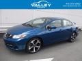 2014 Dyno Blue Pearl Honda Civic Si Sedan  photo #1