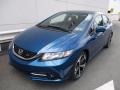 2014 Dyno Blue Pearl Honda Civic Si Sedan  photo #10