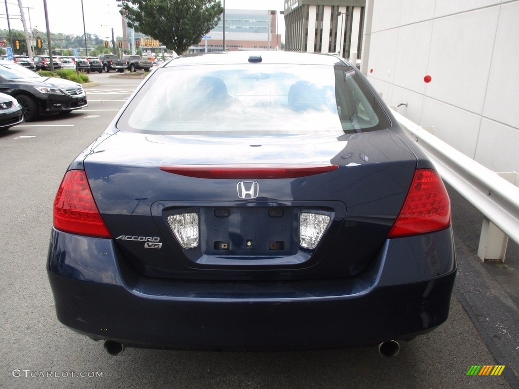 2007 Accord EX-L V6 Sedan - Royal Blue Pearl / Gray photo #4