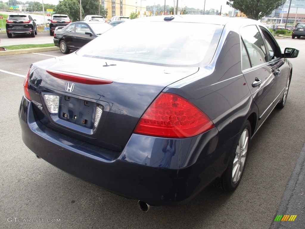 2007 Accord EX-L V6 Sedan - Royal Blue Pearl / Gray photo #5