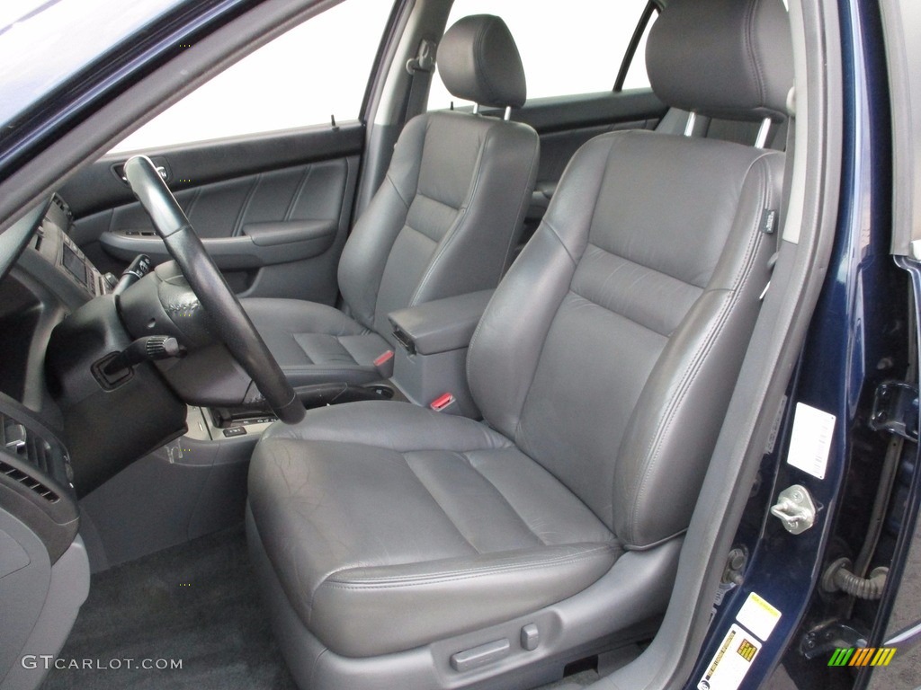 2007 Accord EX-L V6 Sedan - Royal Blue Pearl / Gray photo #11