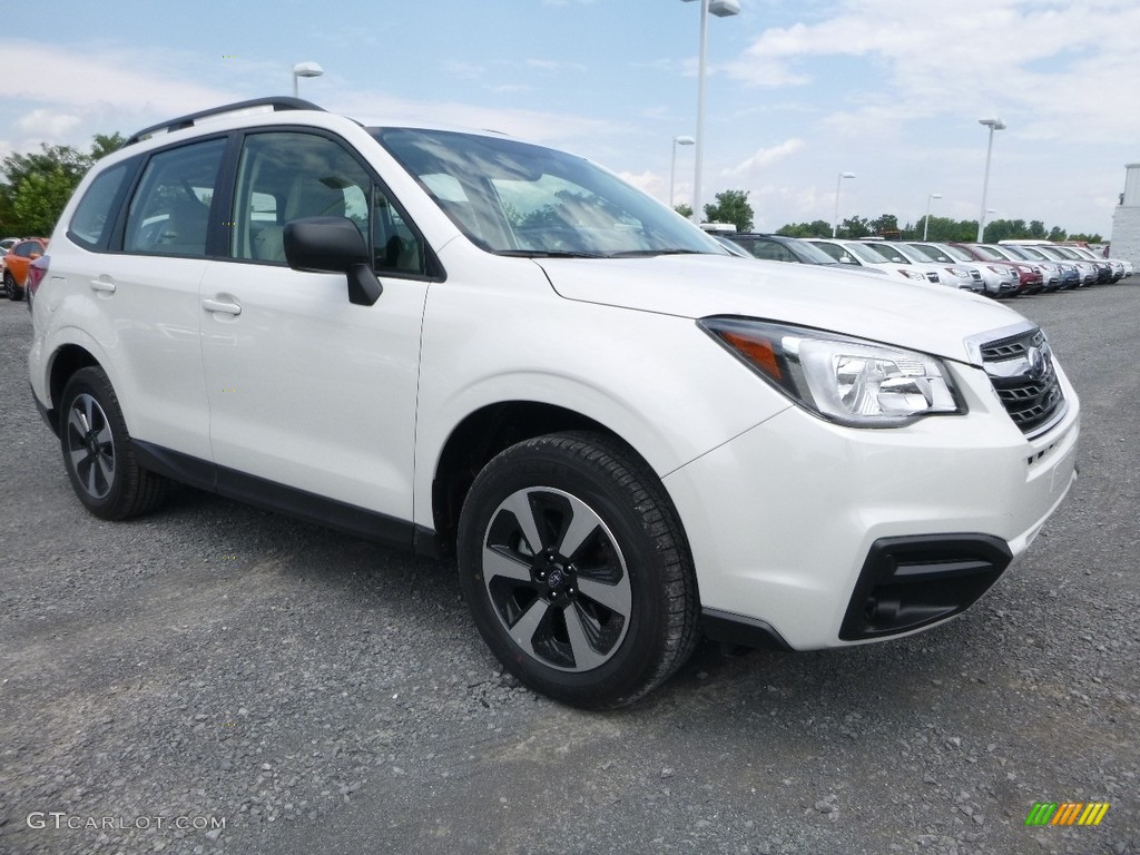 2018 Forester 2.5i - Crystal White Pearl / Platinum photo #1