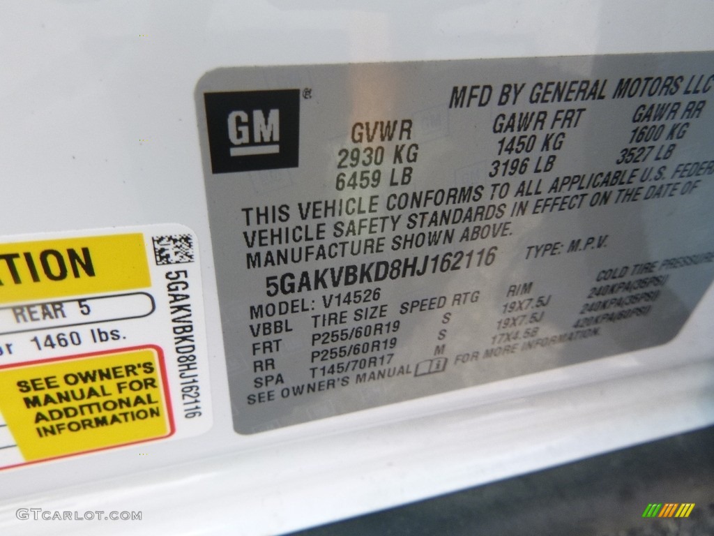 2017 Enclave Leather AWD - Summit White / Ebony/Ebony photo #16