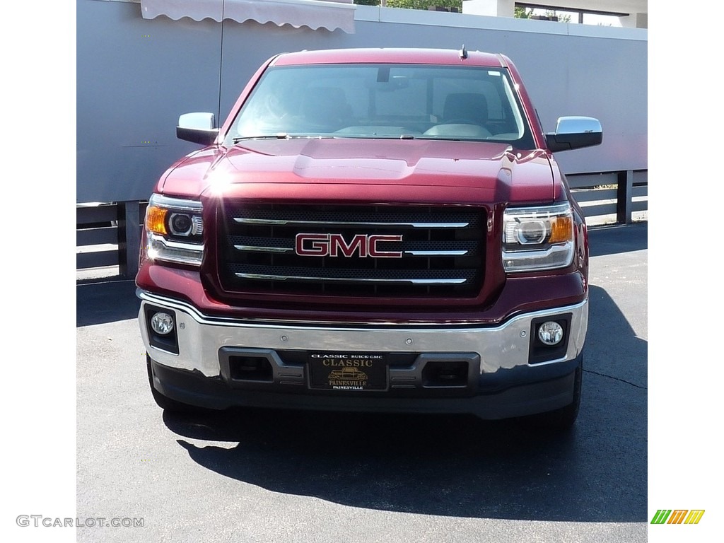 2014 Sierra 1500 SLT Double Cab 4x4 - Sonoma Red Metallic / Jet Black photo #4