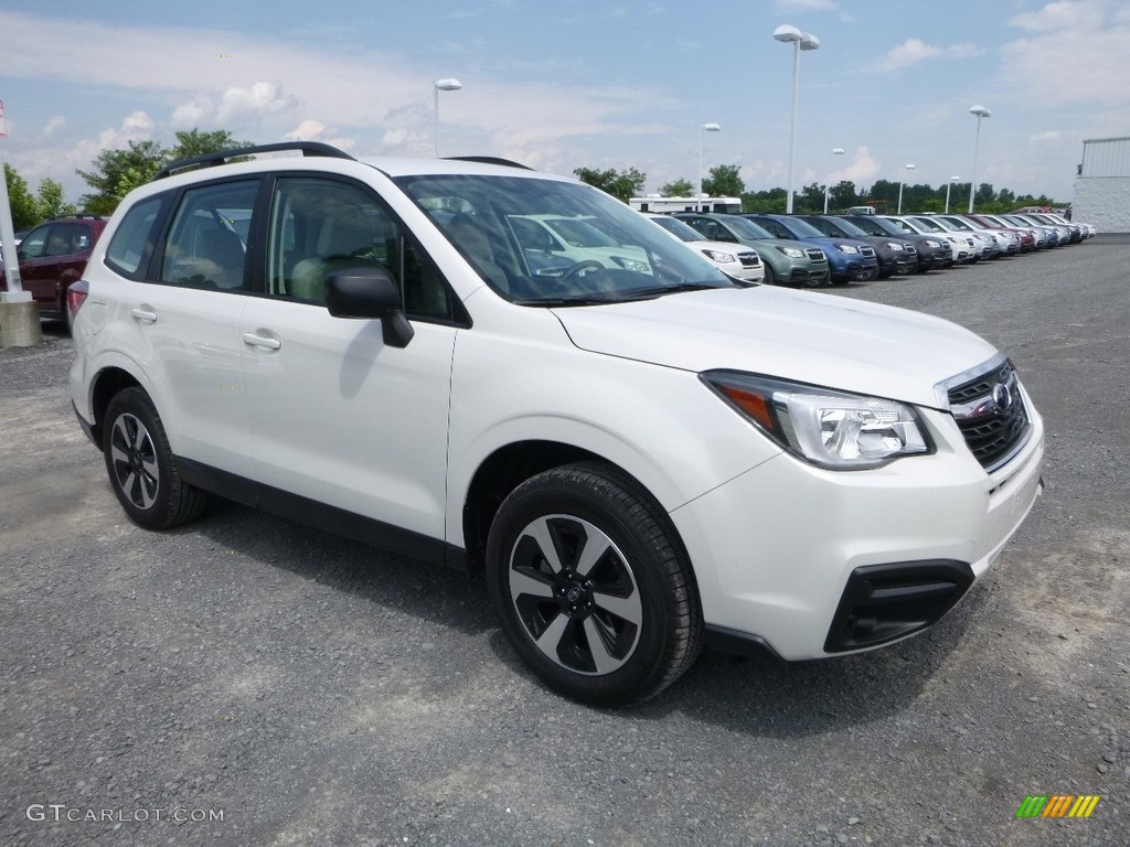 2018 Forester 2.5i - Crystal White Pearl / Platinum photo #1