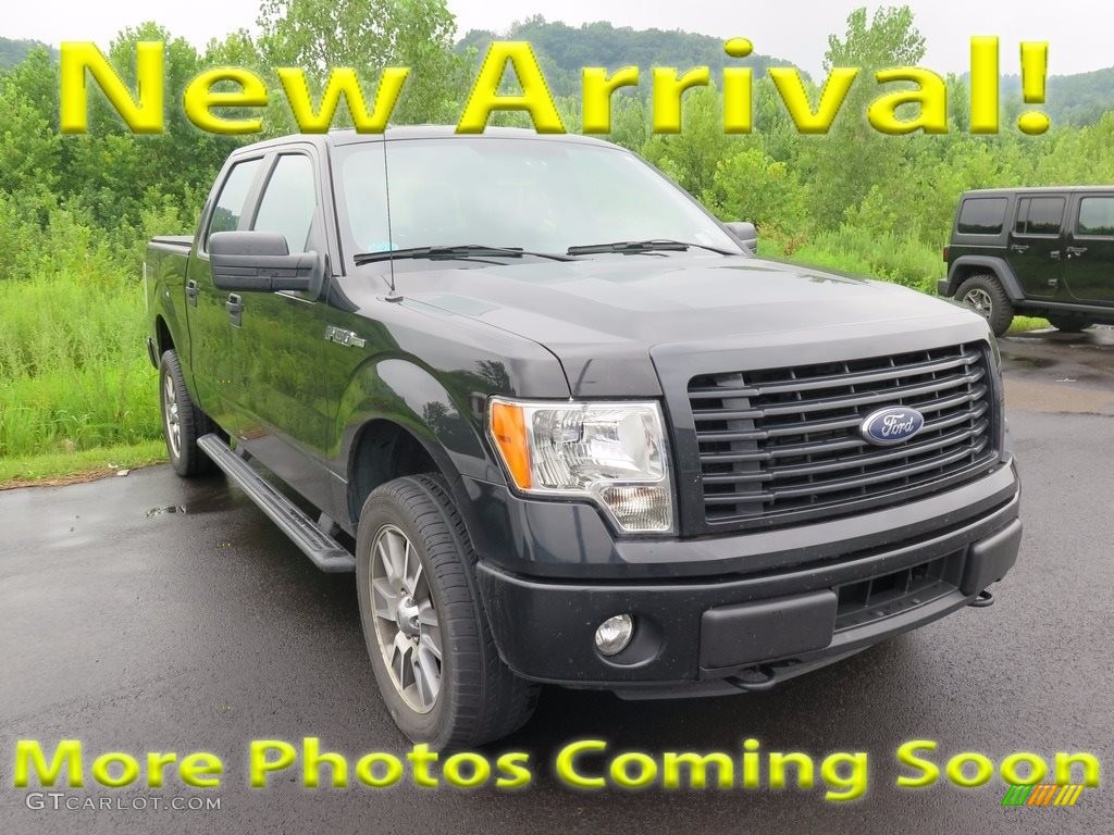 2014 F150 STX SuperCrew 4x4 - Tuxedo Black / Steel Grey photo #1