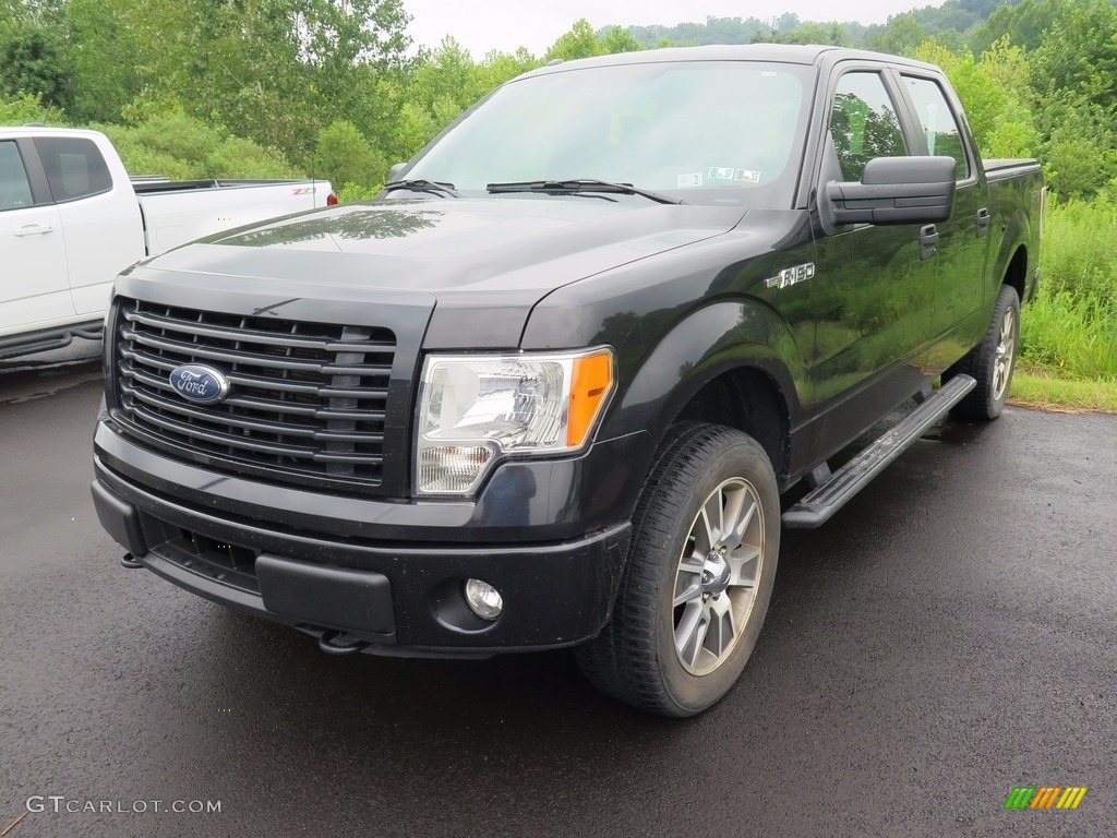 2014 F150 STX SuperCrew 4x4 - Tuxedo Black / Steel Grey photo #3