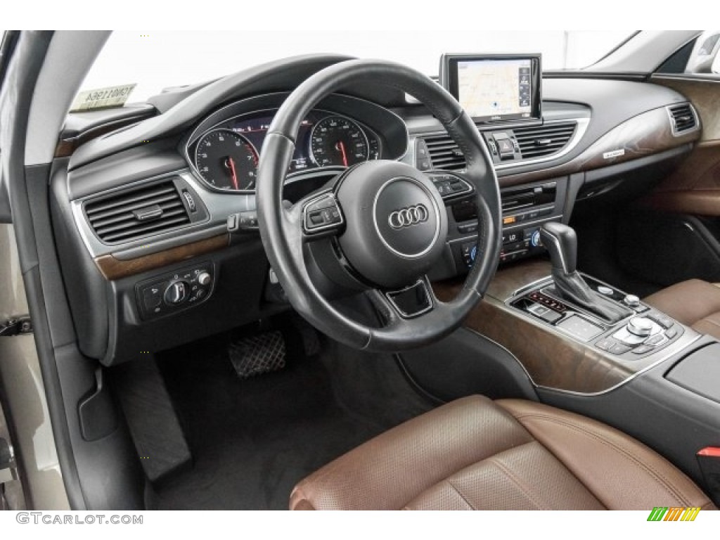 2016 Audi A7 3.0 TFSI Prestige quattro Nougat Brown Dashboard Photo #122169923