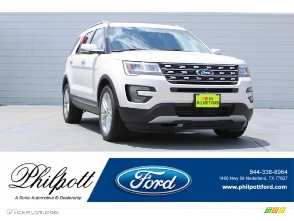 2017 Explorer Limited - White Platinum / Ebony Black photo #1