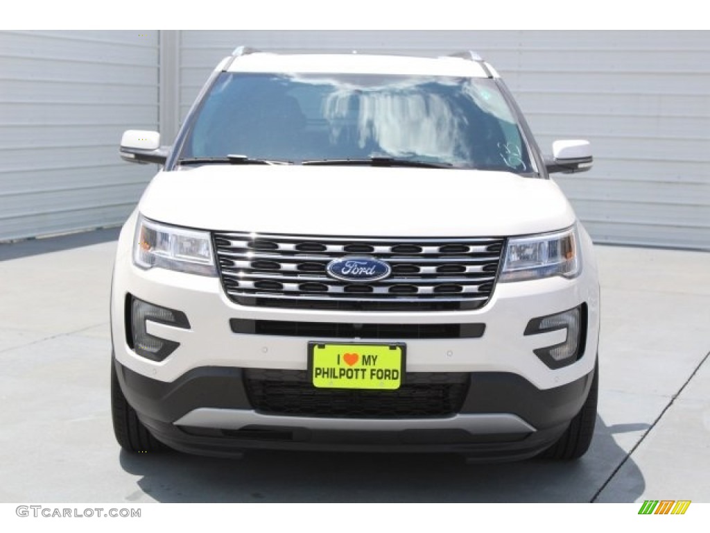 2017 Explorer Limited - White Platinum / Ebony Black photo #2