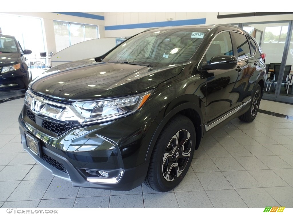 2017 CR-V Touring AWD - Dark Olive Metallic / Black photo #1