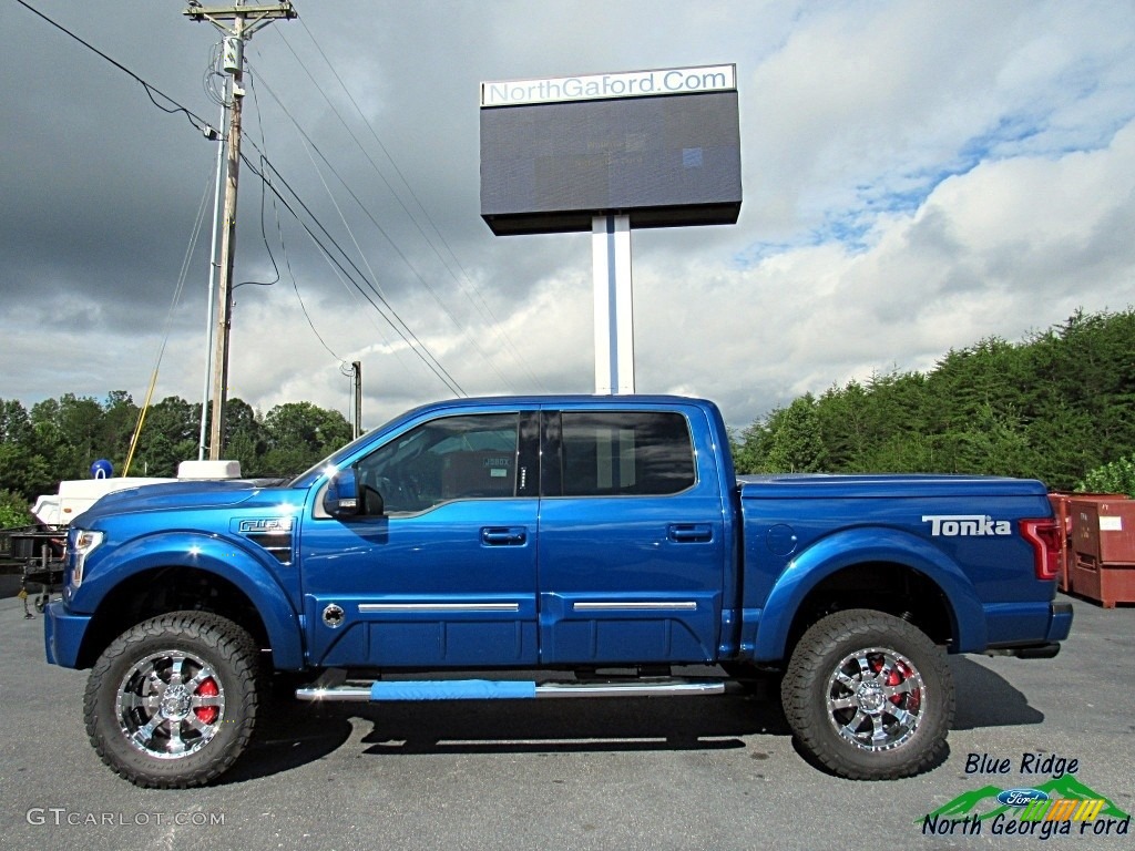 2017 F150 Tuscany FTX Edition Lariat SuperCrew 4x4 - Lightning Blue / Black photo #2