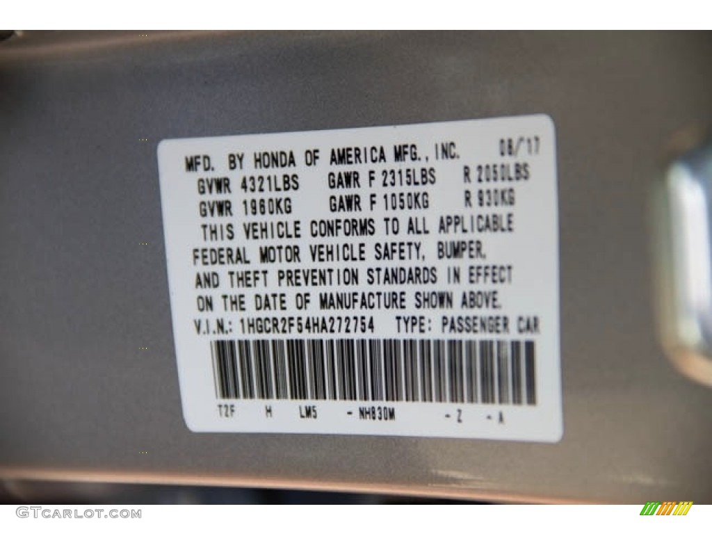 2017 Accord Sport Sedan - Lunar Silver Metallic / Black photo #16