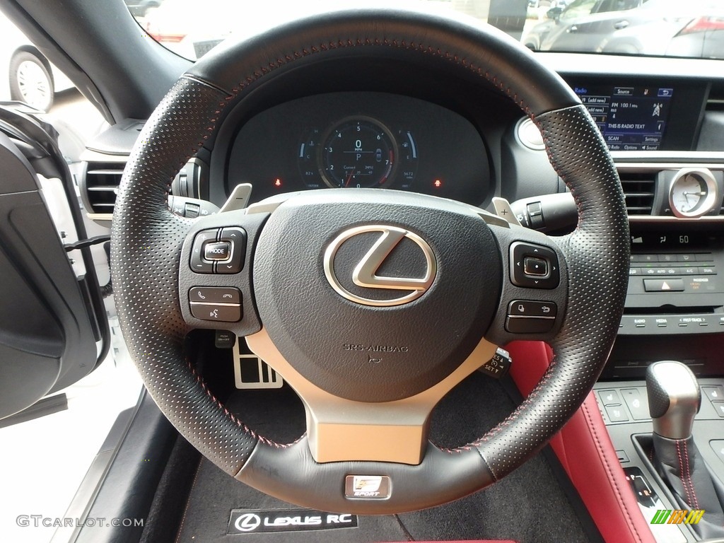 2016 Lexus RC 300 F Sport AWD Coupe Rioja Red Steering Wheel Photo #122176475