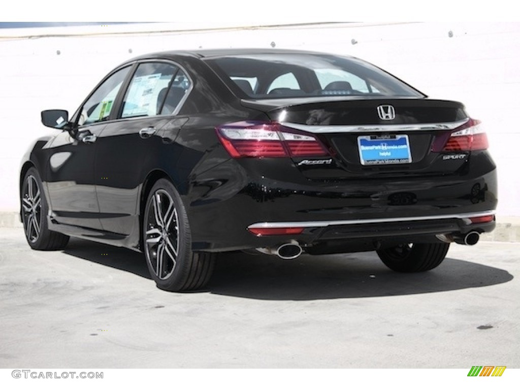2017 Accord Sport Sedan - Crystal Black Pearl / Black photo #2