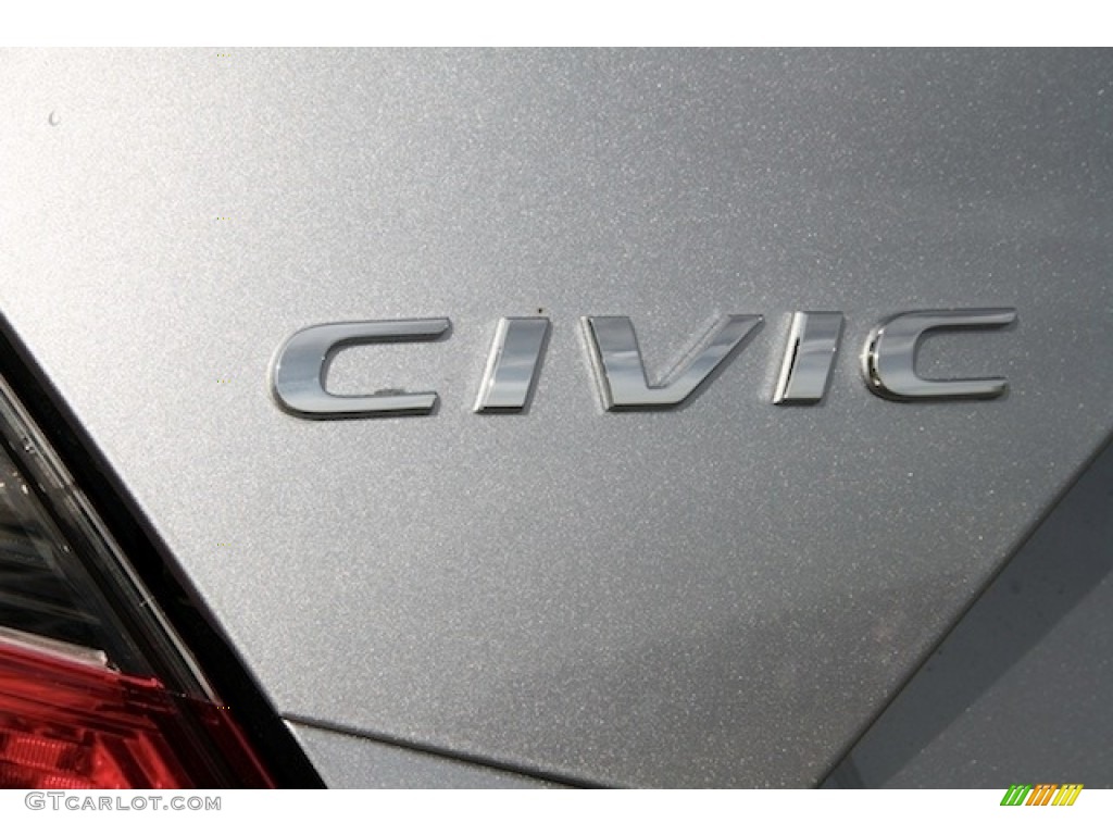 2017 Civic EX-L Sedan - Lunar Silver Metallic / Black photo #3