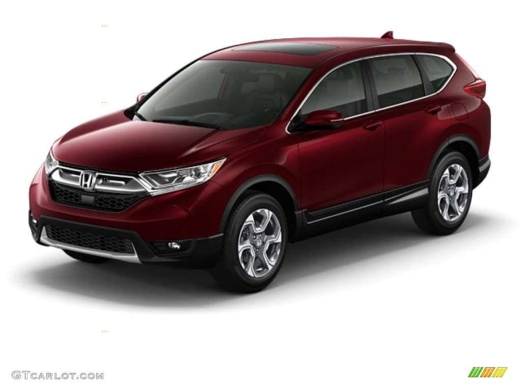 2017 CR-V EX-L - Basque Red Pearl II / Gray photo #20