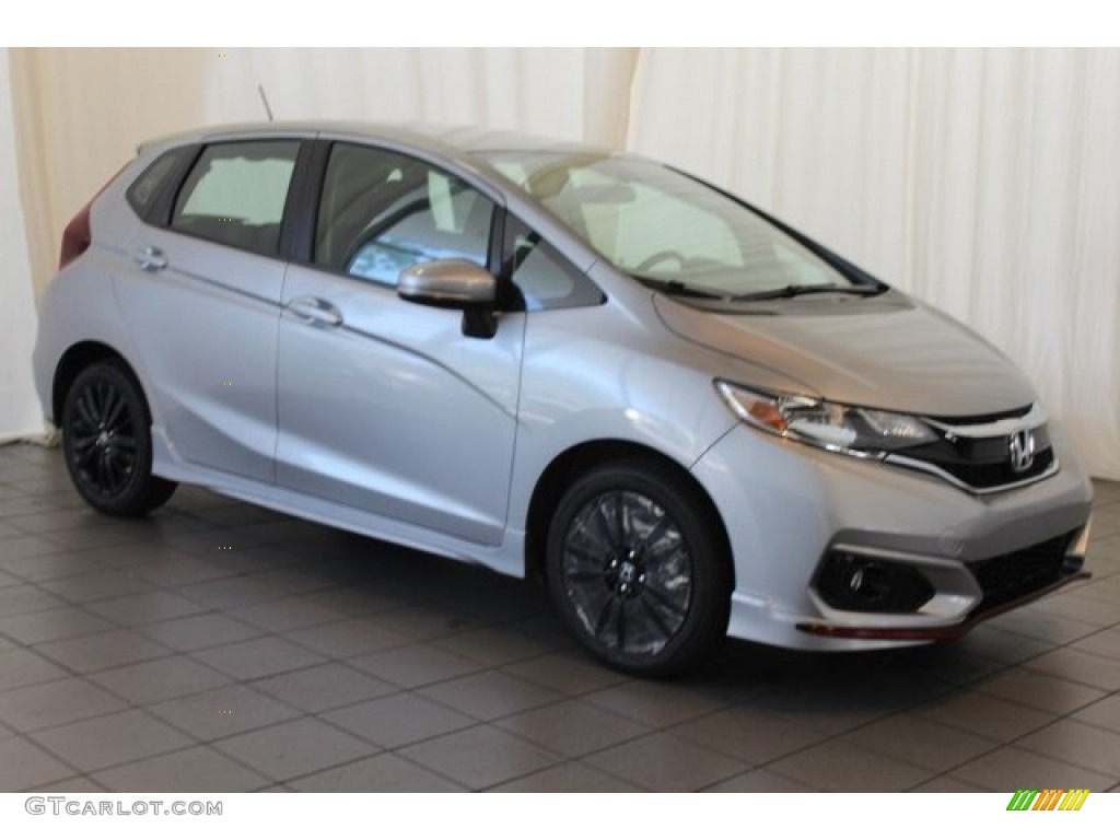 Lunar Silver Metallic 2018 Honda Fit Sport Exterior Photo #122182202