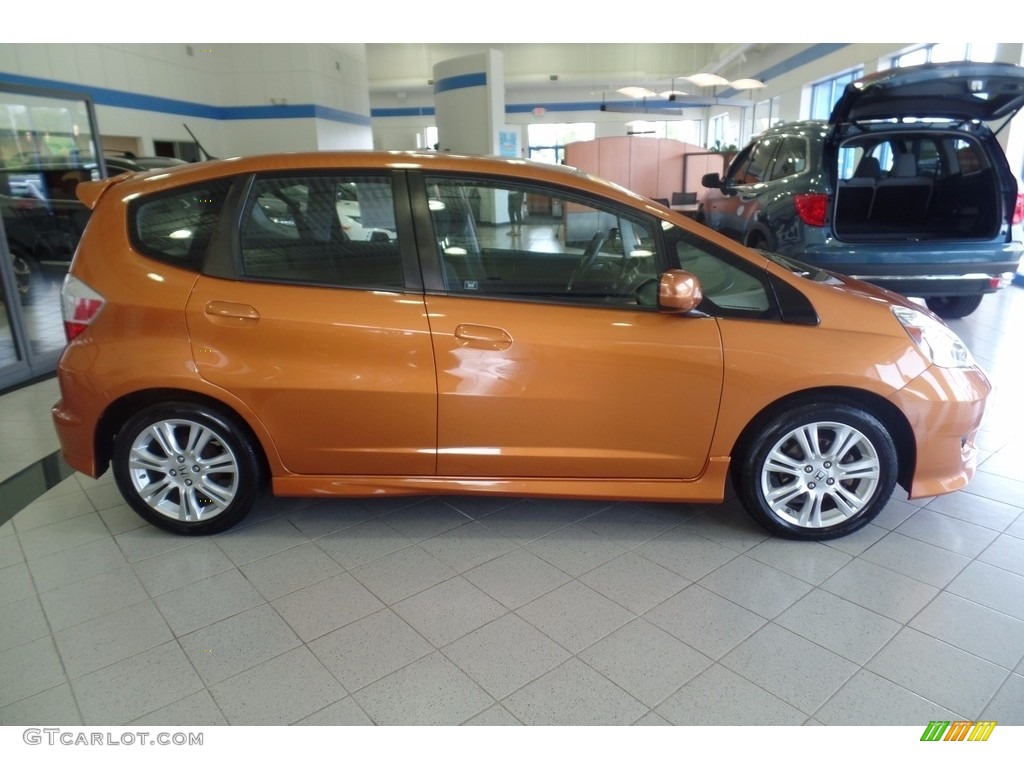 2009 Fit Sport - Orange Revolution Metallic / Sport Black photo #4