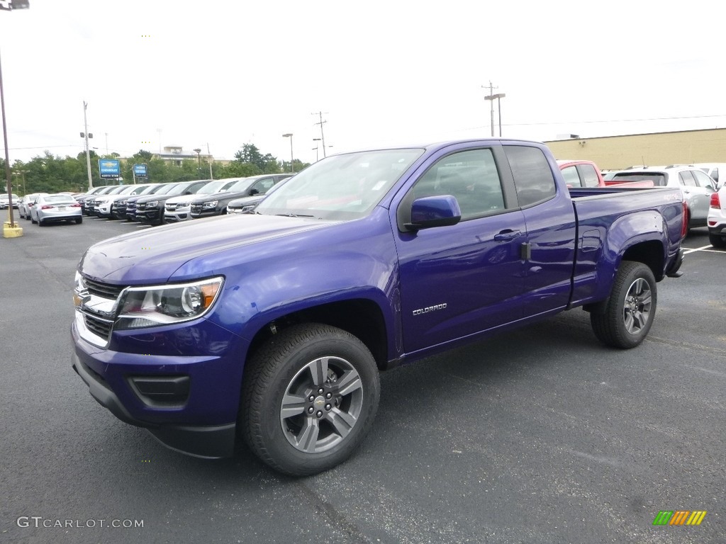 2017 Colorado WT Extended Cab 4x4 - Laser Blue Metallic / Jet Black/­Dark Ash photo #1