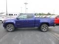 2017 Laser Blue Metallic Chevrolet Colorado WT Extended Cab 4x4  photo #2