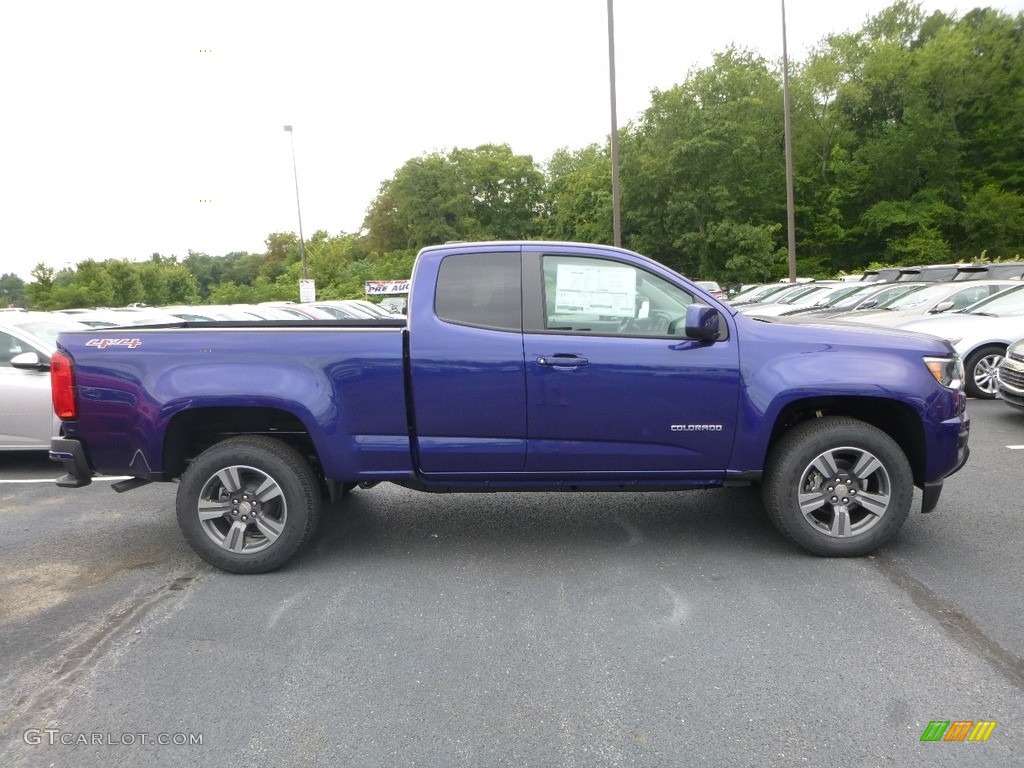 2017 Colorado WT Extended Cab 4x4 - Laser Blue Metallic / Jet Black/­Dark Ash photo #6