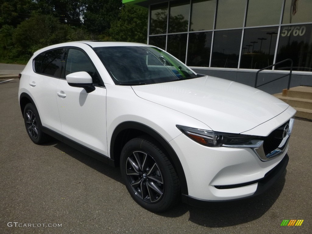 2017 CX-5 Grand Touring AWD - Crystal White Pearl / Black photo #3