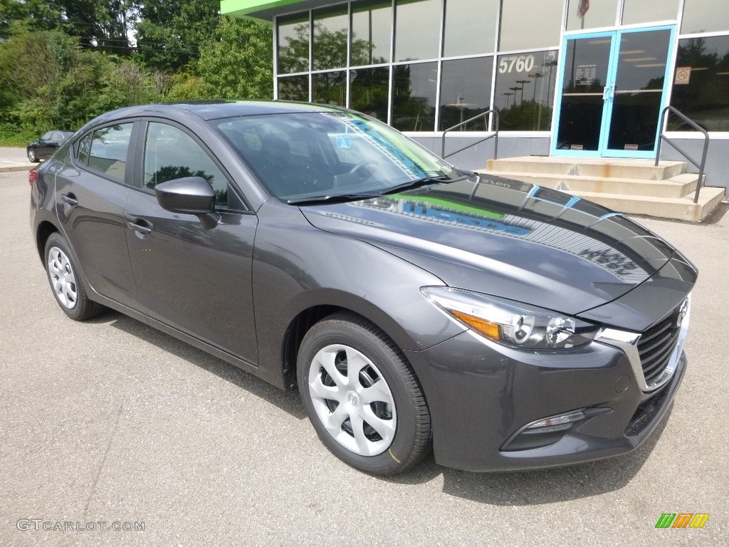 Machine Gray Metallic 2018 Mazda MAZDA3 Sport 4 Door Exterior Photo #122191968