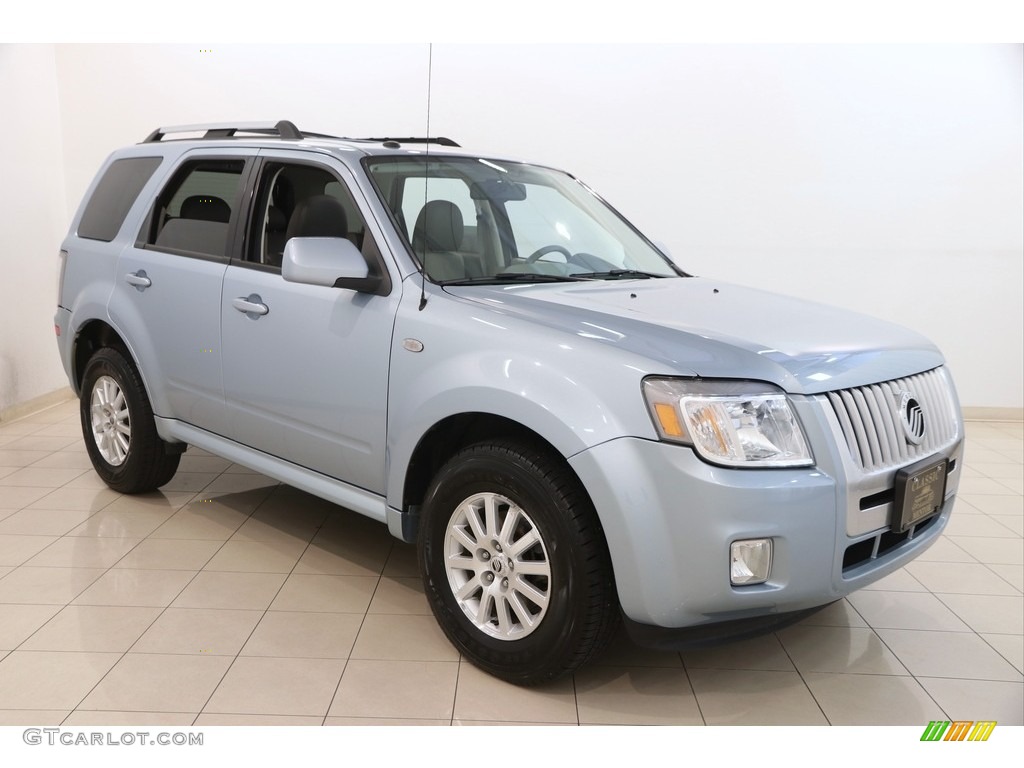 2009 Mariner V6 Premier 4WD - Light Ice Blue Metallic / Greystone Leather/Stone Alcantara photo #1