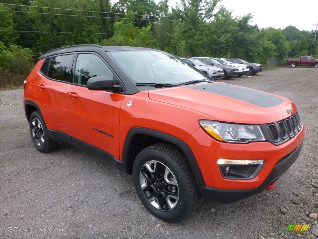 Spitfire Orange 2018 Jeep Compass Trailhawk 4x4 Exterior Photo #122195433