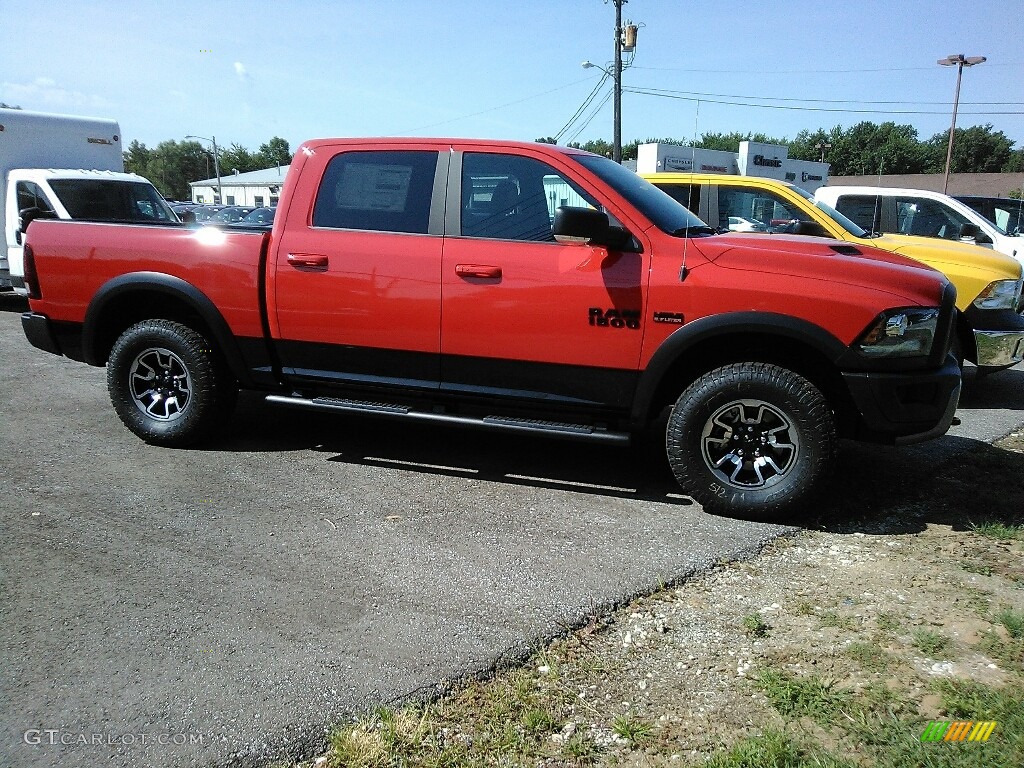 2017 1500 Rebel Crew Cab 4x4 - Flame Red / Rebel Theme Red/Black photo #9